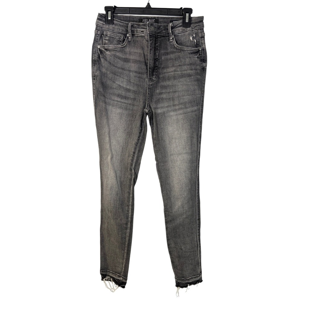 Judy Blue Gray High Waist Jeans Tummy Control Skinny 29 Grunge Whimsigoth Biker